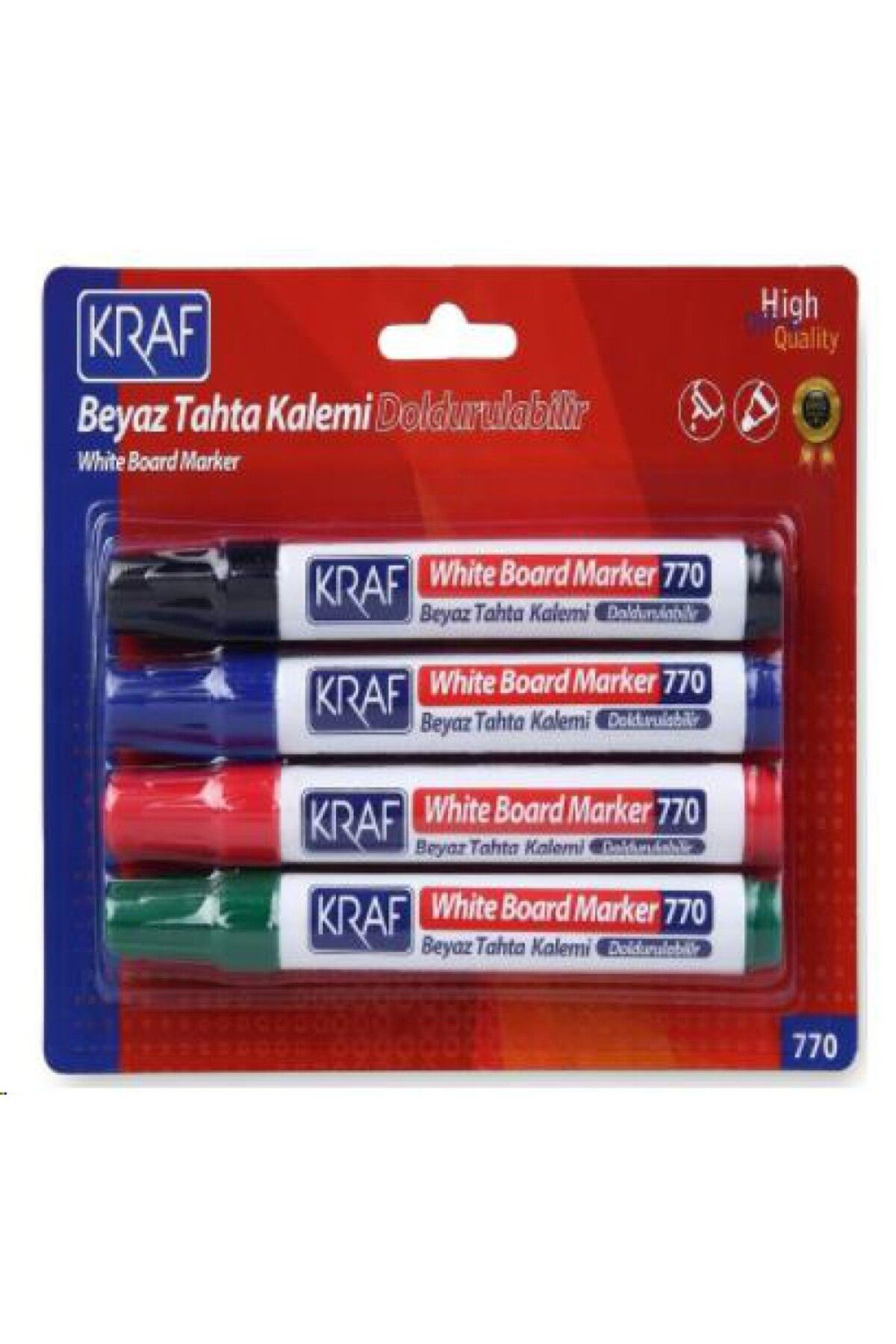 BEYAZ TAHTA KALEMİ DOLDURULABİLİR 770-4 4 LÜ