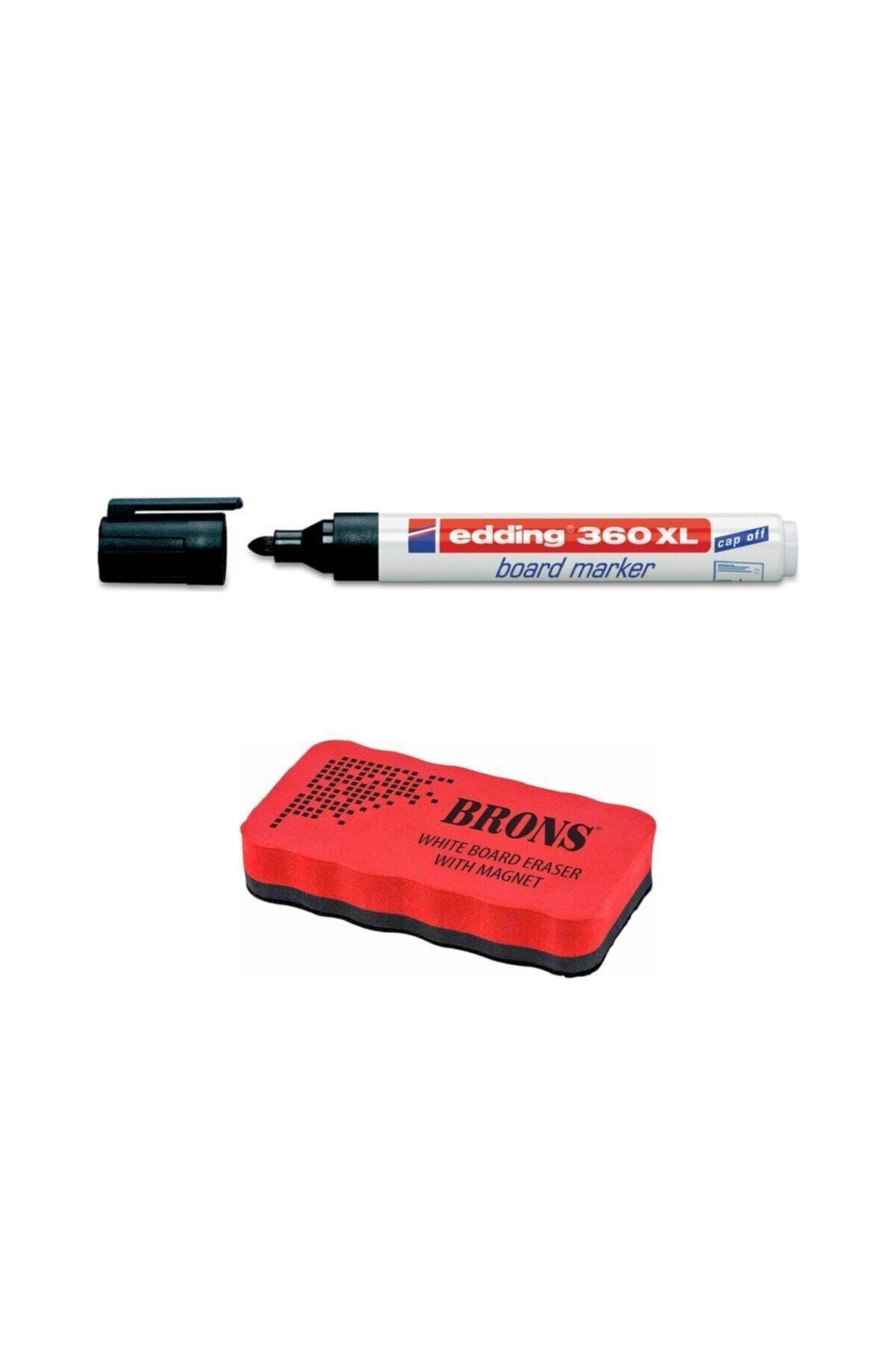 Edding Beyaz Tahta Kalemi Cap Off E-360Xl Siyah Ve Mıknatıslı Eva Tahta