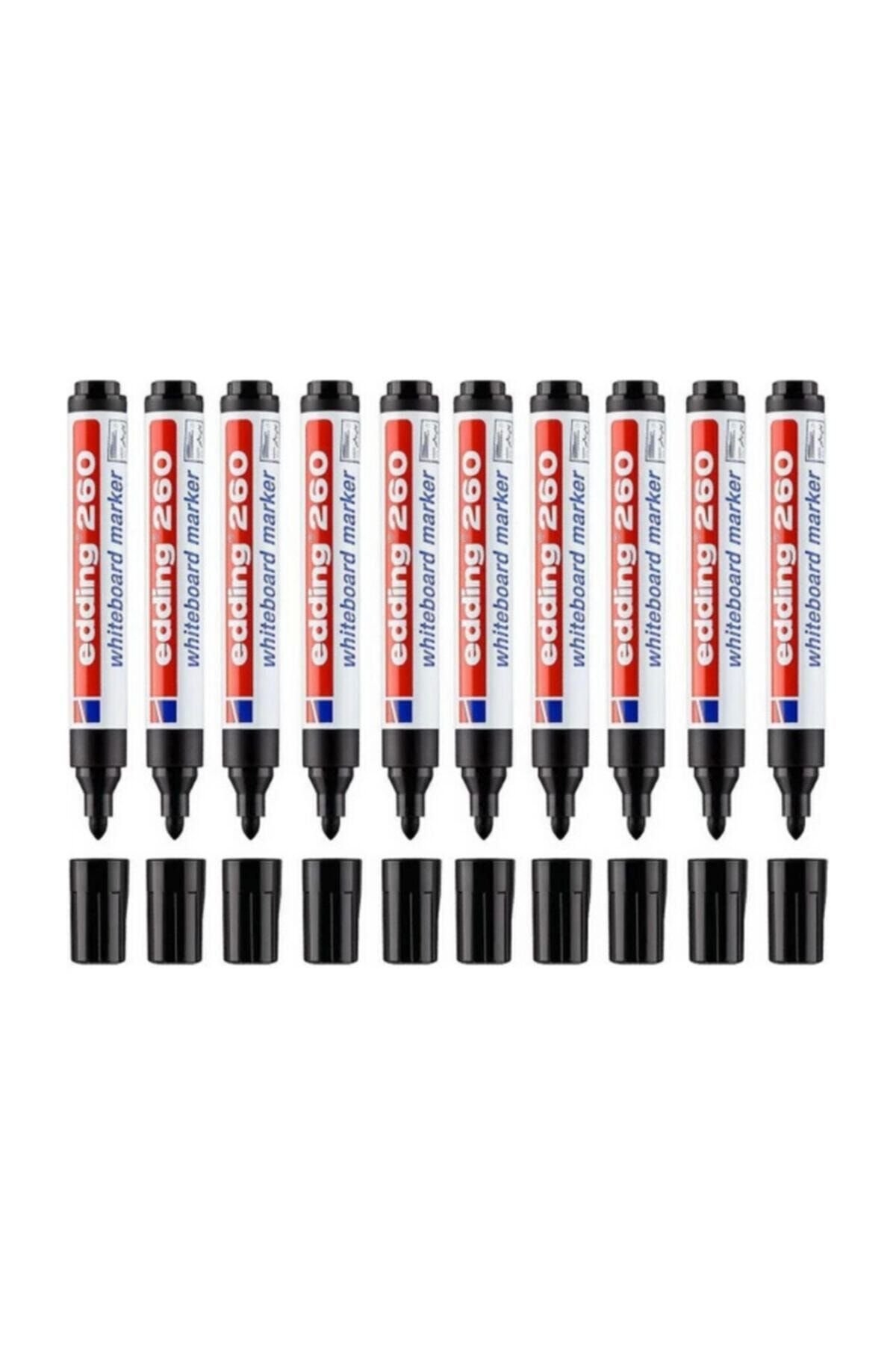 Beyaz Tahta Kalemi E-260 Siyah 10'lu