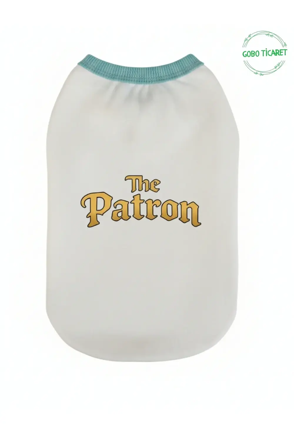 Beyaz The Patron Yazılı Kedi ve Köpek Kıyafeti Tişörtü Elbisesi M