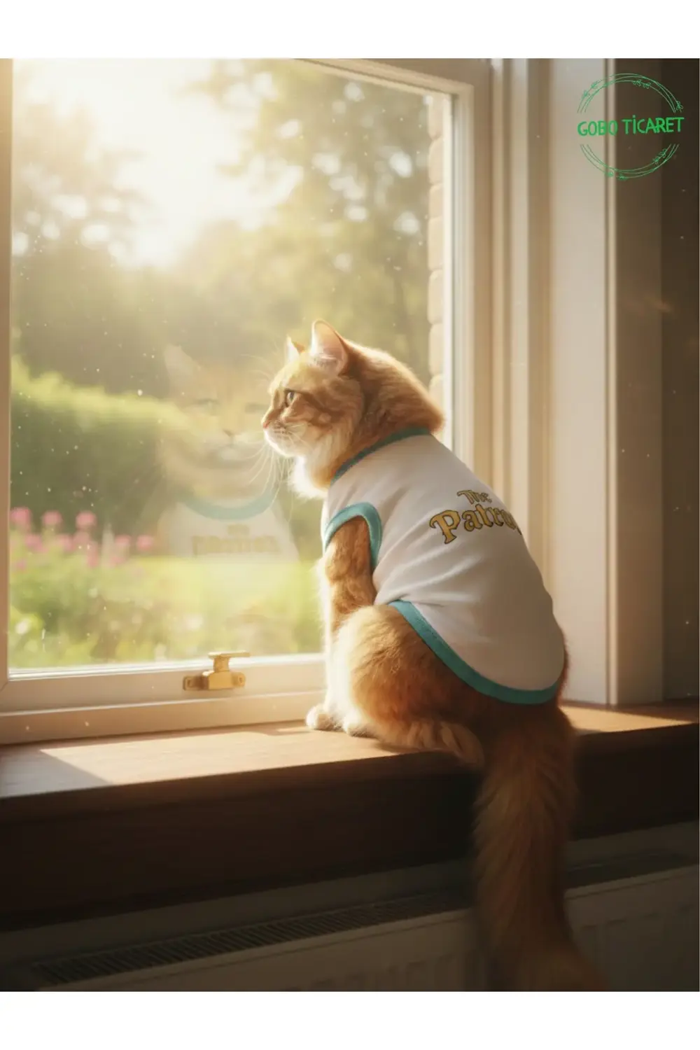 Beyaz The Patron Yazılı Kedi ve Köpek Kıyafeti Tişörtü Elbisesi M