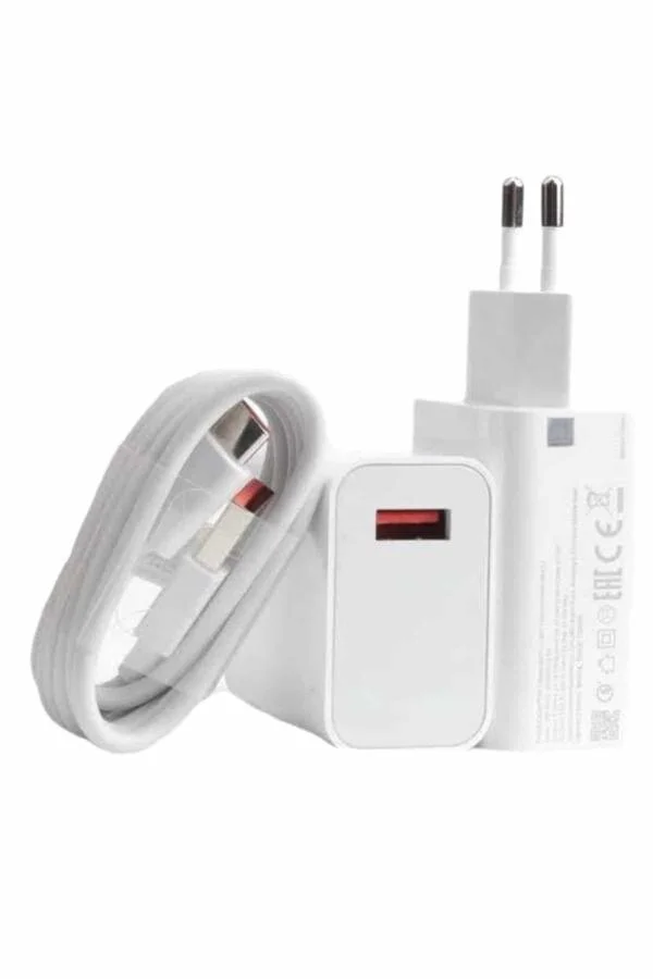 Beyaz Ultra Plus 67W Hızlı Şarj Adaptörü ve Kablosu Seti - 120W Turbo Güç