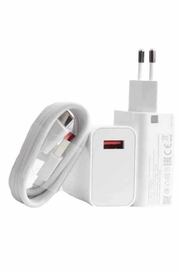 Beyaz Ultra Plus Hızlı Şarj Seti Şarj Adaptörü ve Kablosu 67W