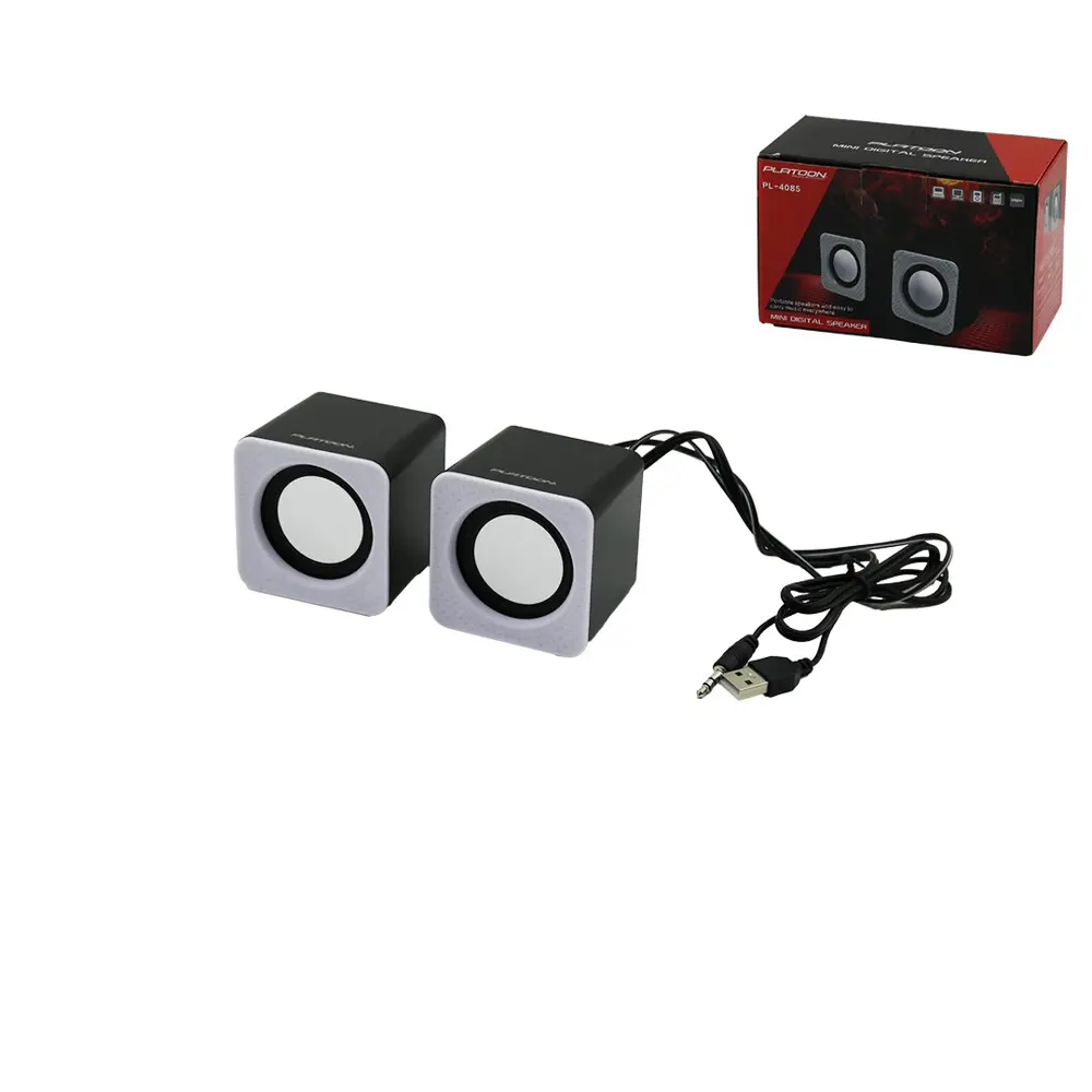 BEYAZ USB MULTİMEDYA 1+1 HOPARLÖR SPEAKER SET 6W PL-4085 (4741)