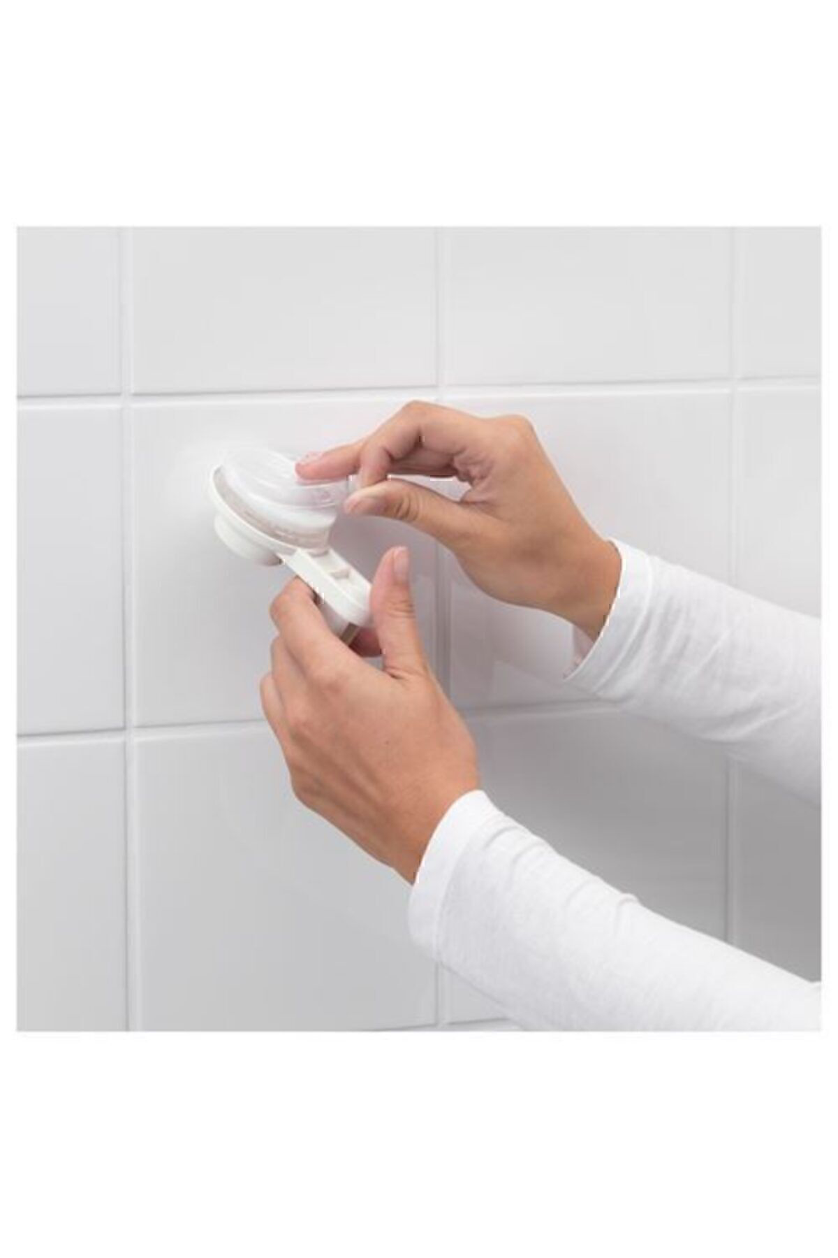 Teknotrust Beyaz Vantuzlu Yapiştirmali Duvar Aski 2Li