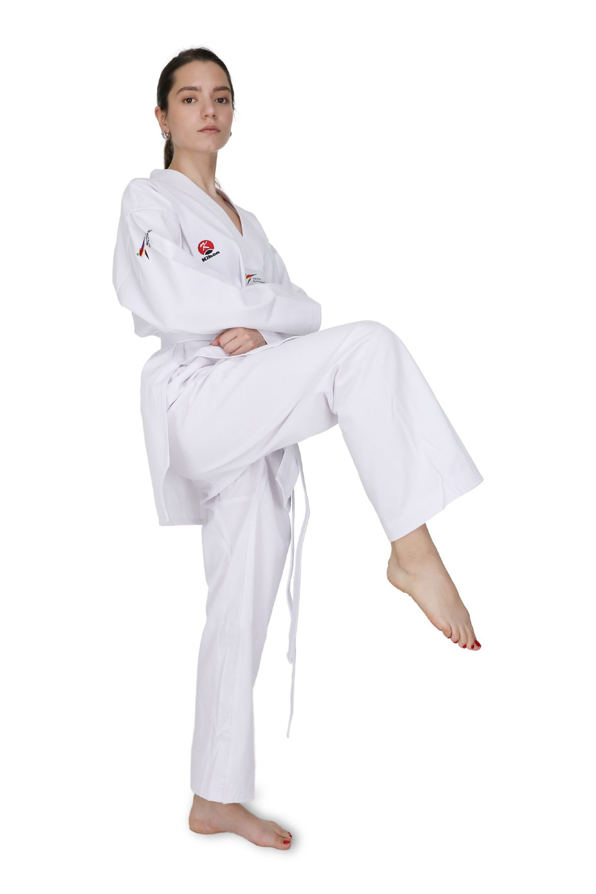 Titan Sport Beyaz Yaka Fitill Taekwondo Elbisesi