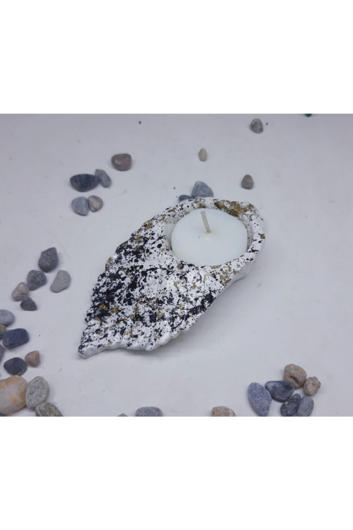 Dodemert Home Beyaz Yaprak Beton Mumluk