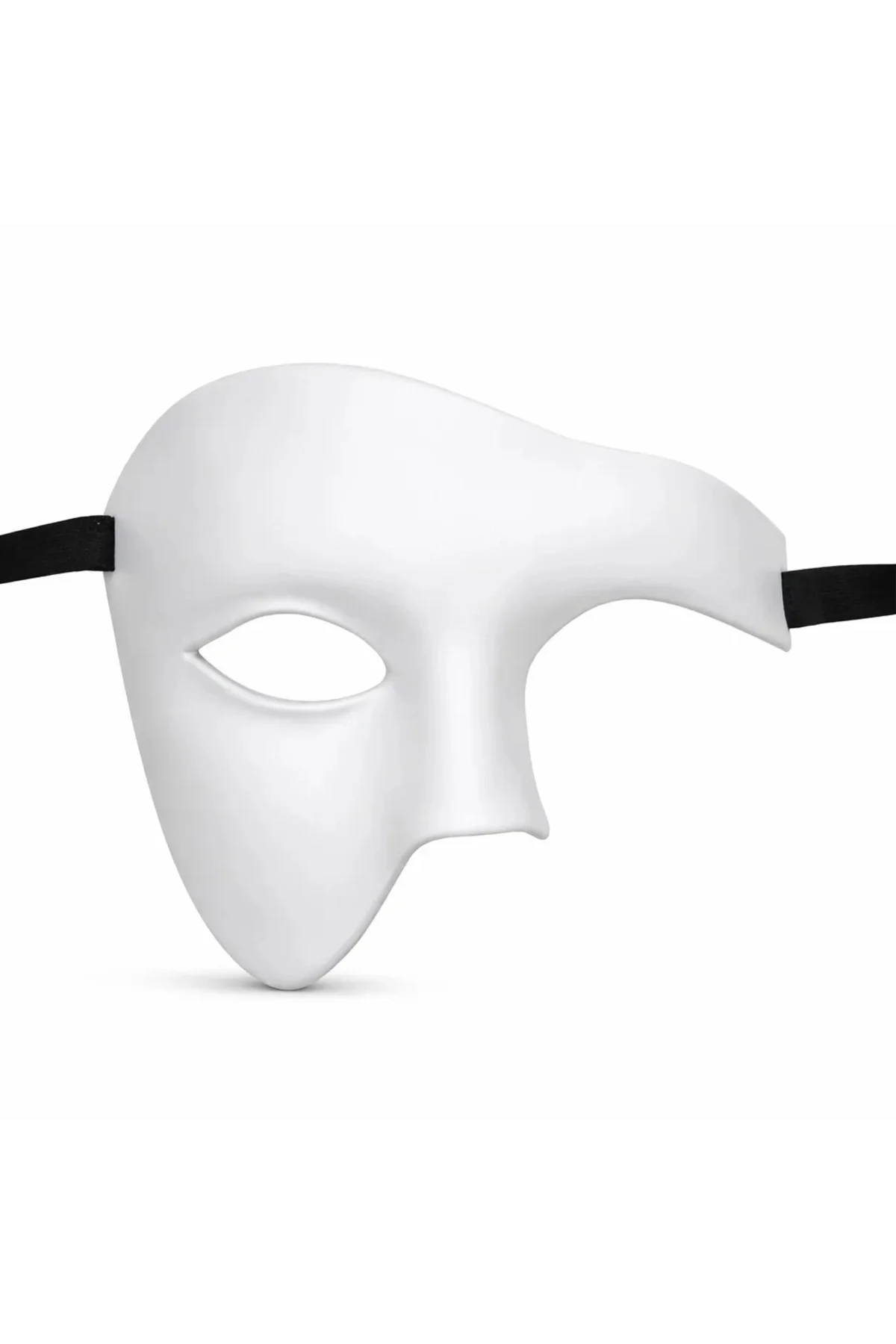 Beyaz Yarım Erkek Maske – Phantom Parti & Balo Maskesi Beyaz Yarım Erkek Maske – Phantom Parti & Balo Maskesi