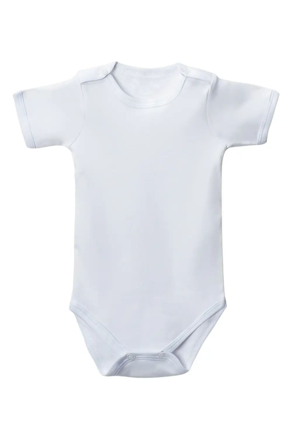 Beyaz Yarım Kol Body Zıbın 2-7 YAŞ Çocuklar İçin (5 ADET) Alttan 