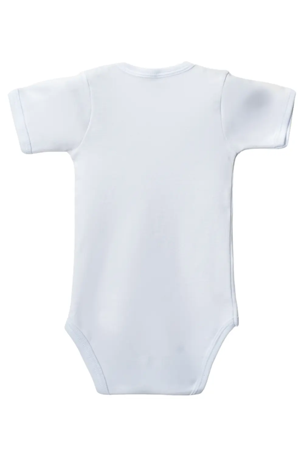 Beyaz Yarım Kol Body Zıbın 2-7 YAŞ Çocuklar İçin (5 ADET) Alttan 
