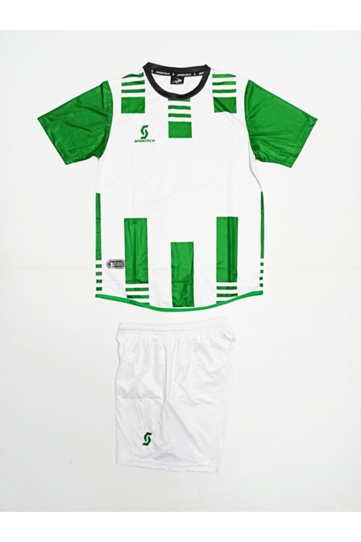 Sportech Beyaz-Yeşil Forma Takımı K0134 (Tek Kelime İsim Ve Numara Yazilir