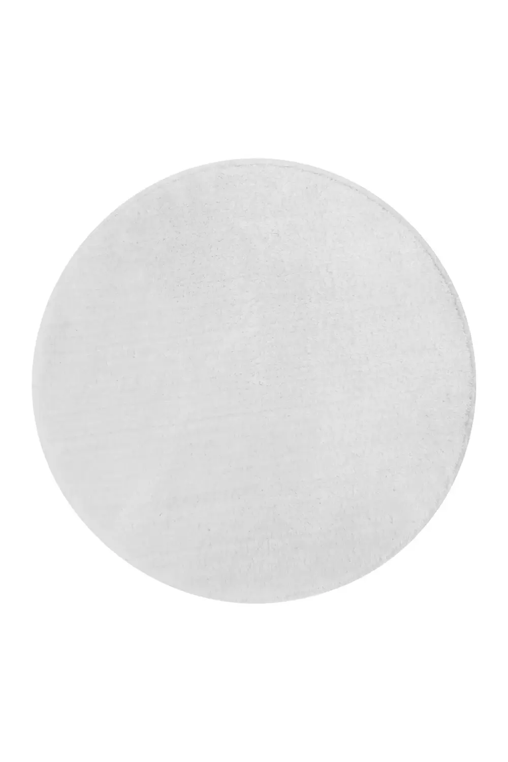 Beyaz Yuvarlak Post Dokuma Halı Peluş Yumuşacık Antibakteriyel Ba