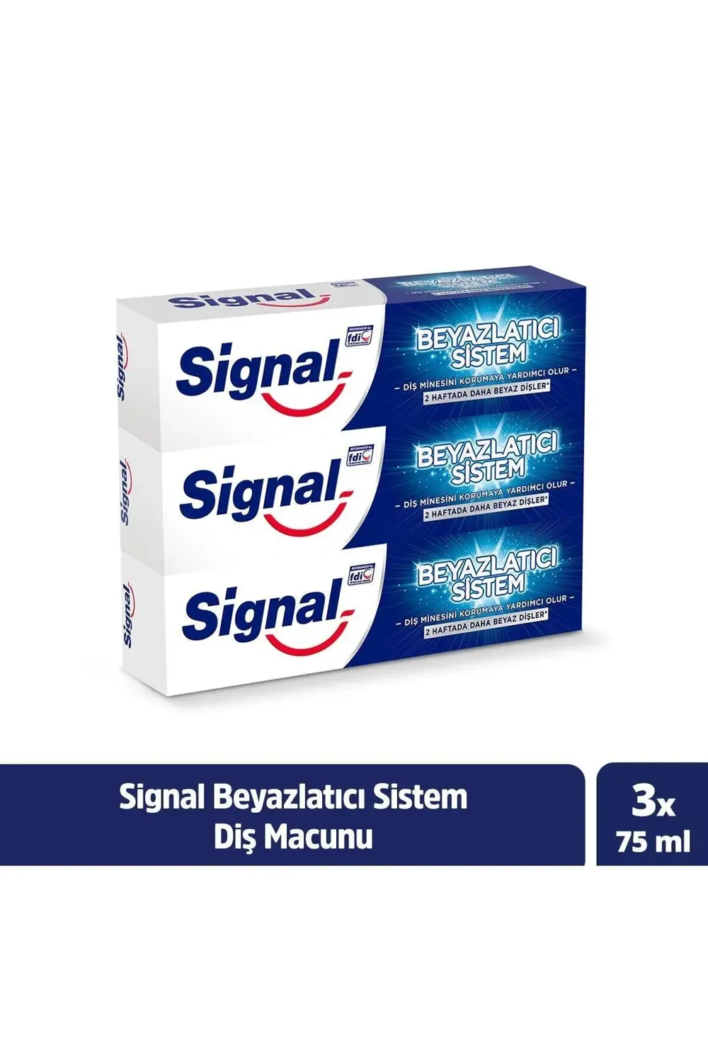 Beyazlatıcı Sistem Diş Macunu 75 ml X3