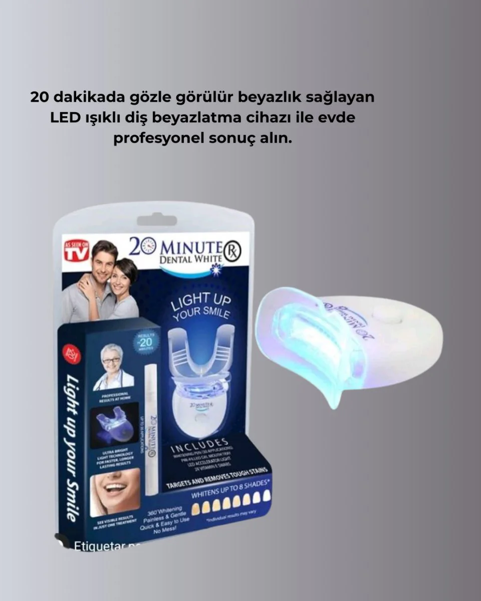 Beyazlatma Kalemli LED Diş Parlatma Seti