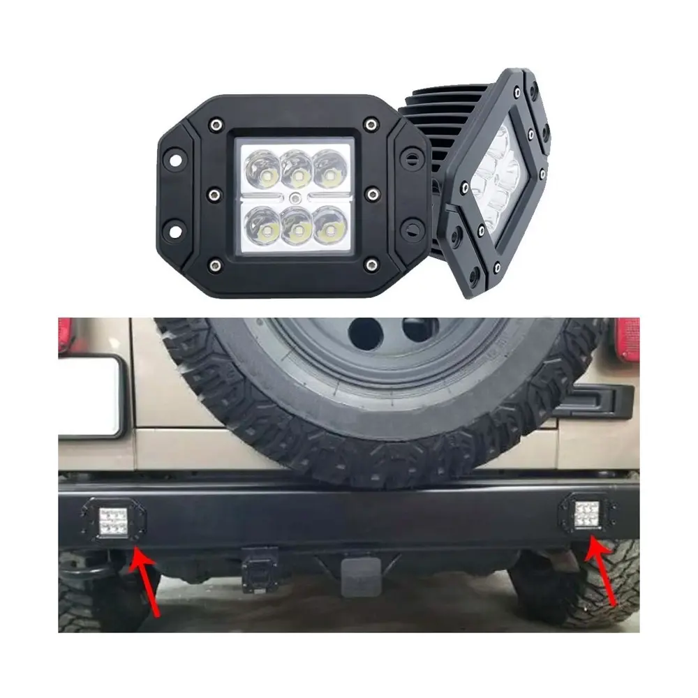 BEYAZLED Off ROAD GÖMME SİS FARI Farı PROJEKTÖR 6 LED 10-30V 18W