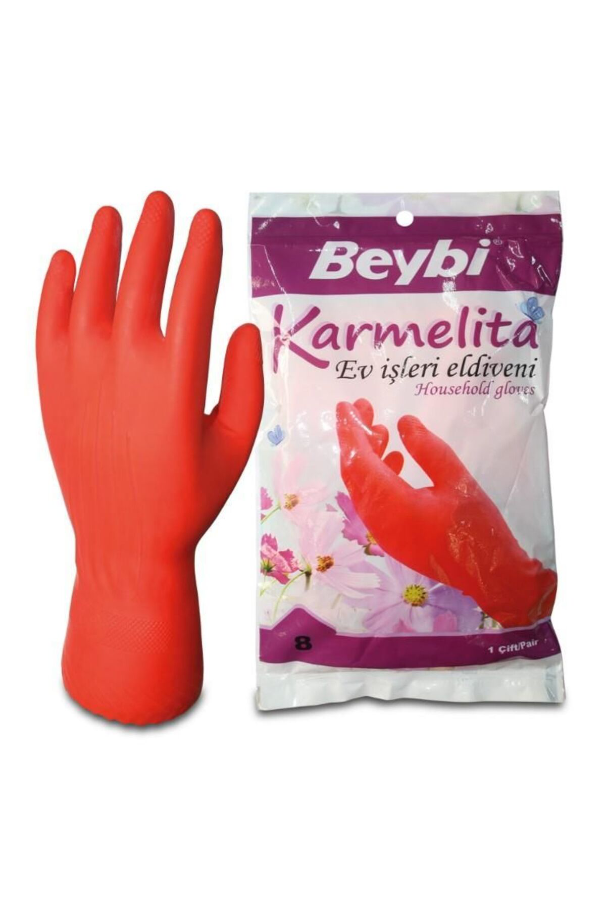 Hobidünyasıelif Beybi Karmelita Bulaşık Eldiveni No:7,5