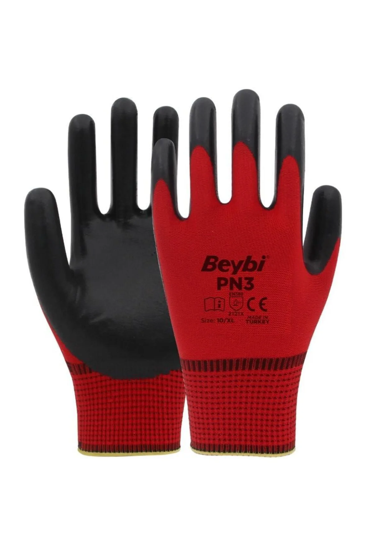 Beybi PN3 Nitril Kırmızı İş Eldiveni No:9 Beybi PN3 Nitril Kırmızı İş Eldiveni No:9