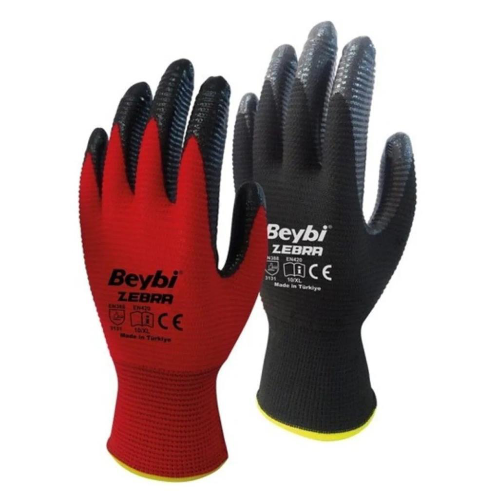 Gürçay Hirdavat Beybi Zebra Nitril Kapli Eldiven No:10
