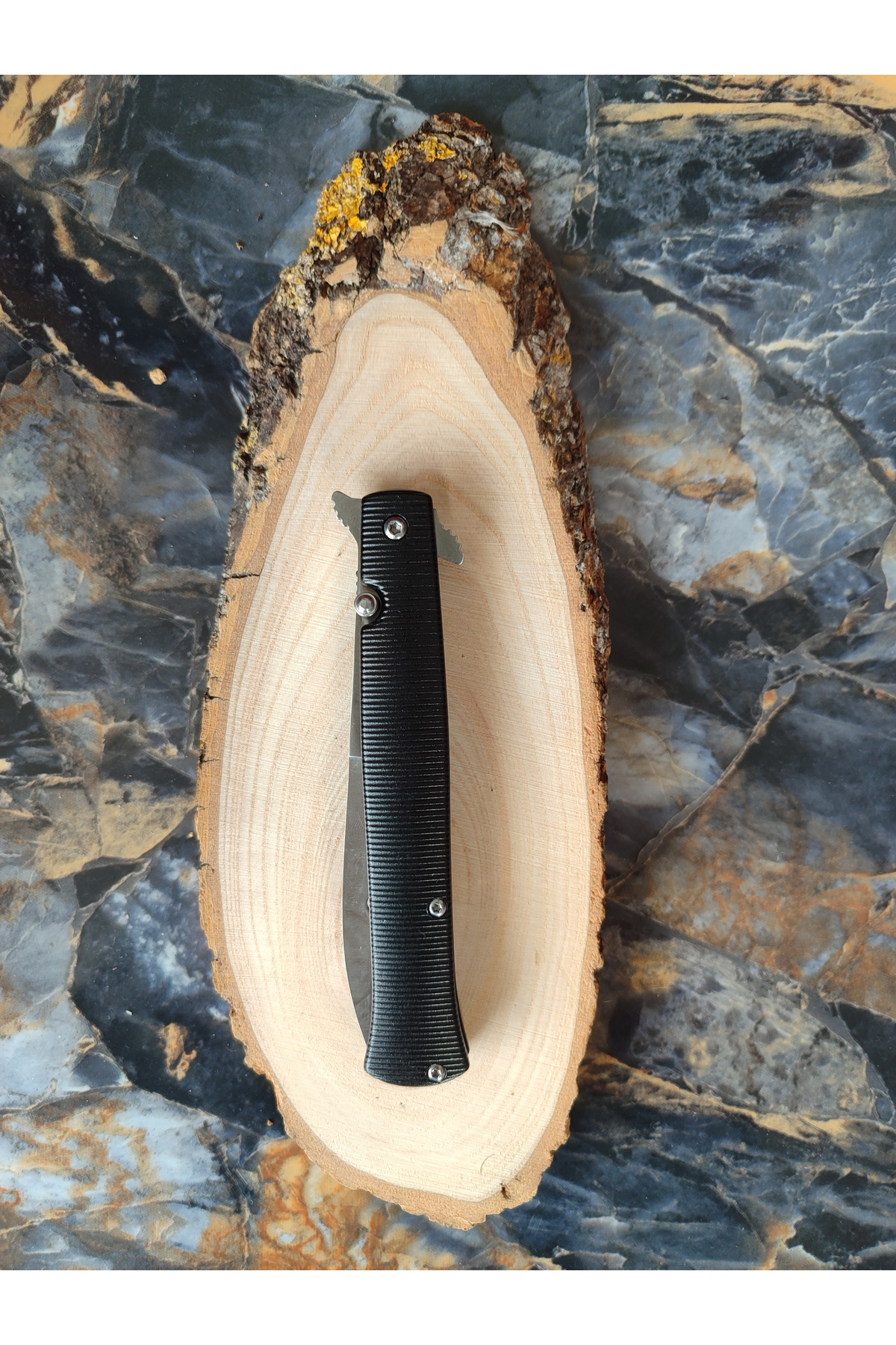 Beyefendi Çakı – Siyah Kompakt, İçten Kilitli, 23 cm