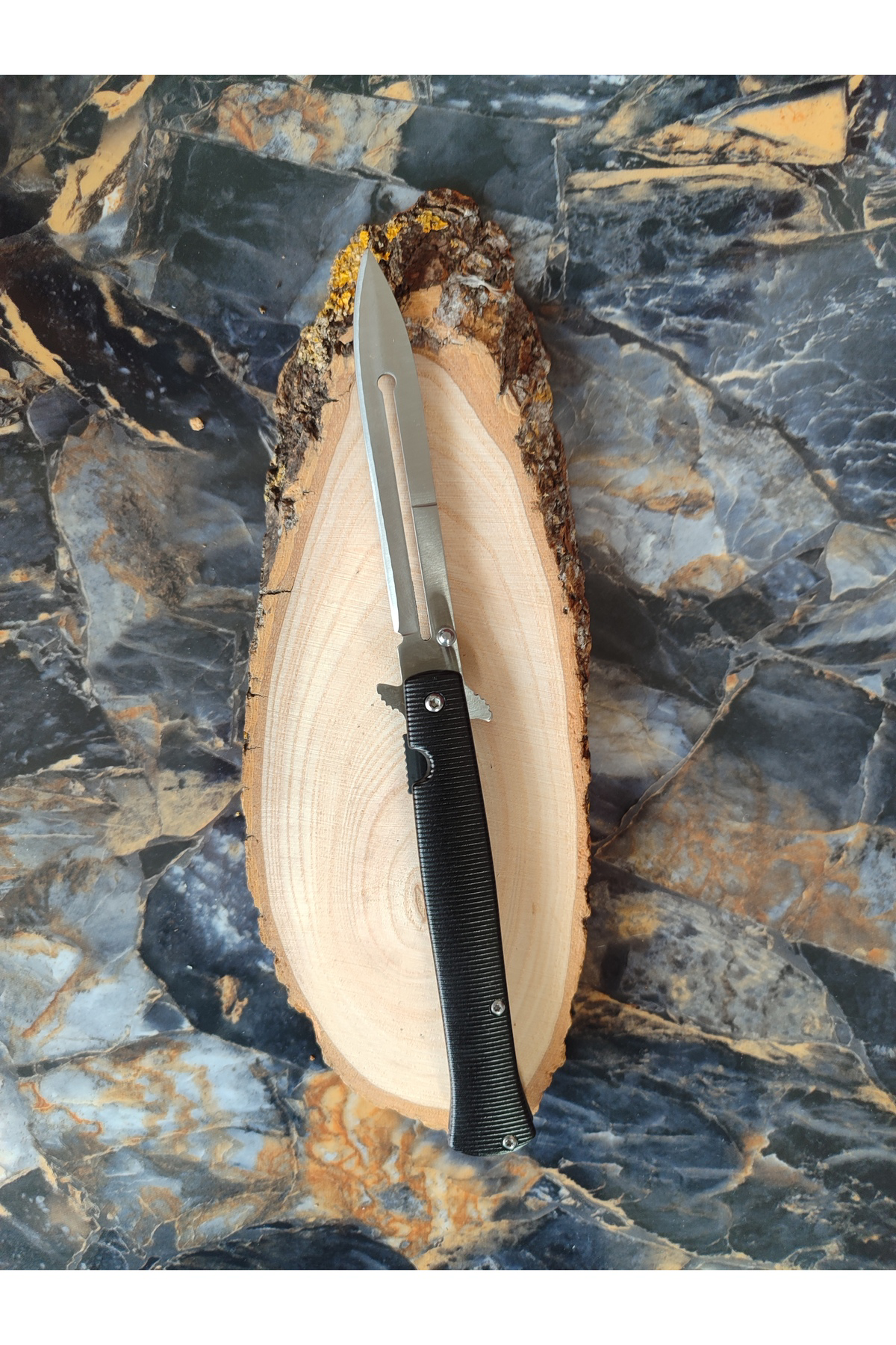 Beyefendi Çakı – Siyah Kompakt, İçten Kilitli, 23 cm