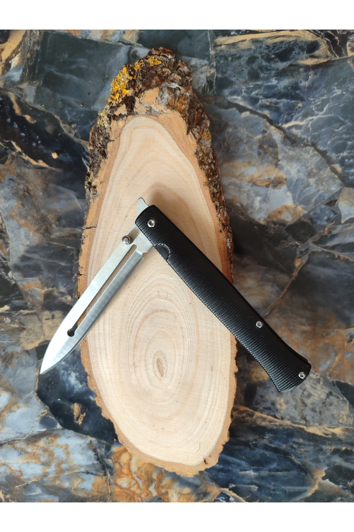 Beyefendi Çakı – Siyah Kompakt, İçten Kilitli, 23 cm