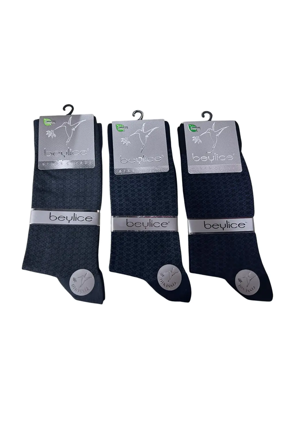 Beylice Desenli Bambu Dikişsiz Erkek Çorabı -sıkmayan Lastik- Tav