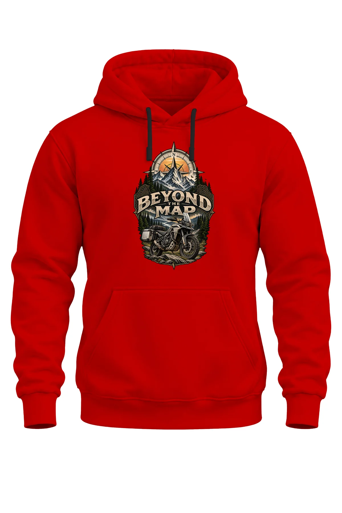 Beyond The Map Motosiklet Baskılı Unisex Regular Kalıp 3 İplik Kalın Kapüşonlu Sweatshirt Beyond The Map Motosiklet Baskılı Unisex Regular Kalıp 3 İplik Kalın Kapüşonlu Sweatshirt