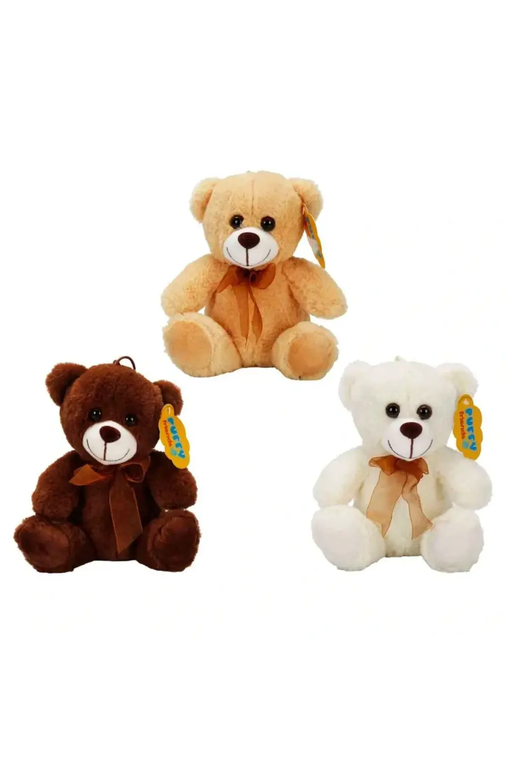 Bfs 0998 Peluş Ayi Oturan Kurdeleli 21Cm 2R