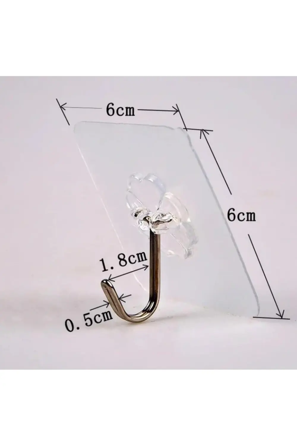 BFS 10 ADET Kendinden Yapışkanlı Şeffaf Askı