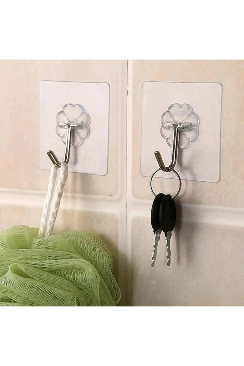 BFS 10 ADET Kendinden Yapışkanlı Şeffaf Askı