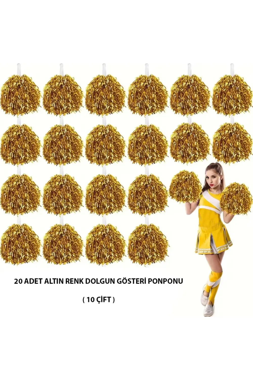 BFS 10 Çift ( 20 Adet ) Altın Renk 23 Nisan 19 Mayıs 29 Ekim Okul