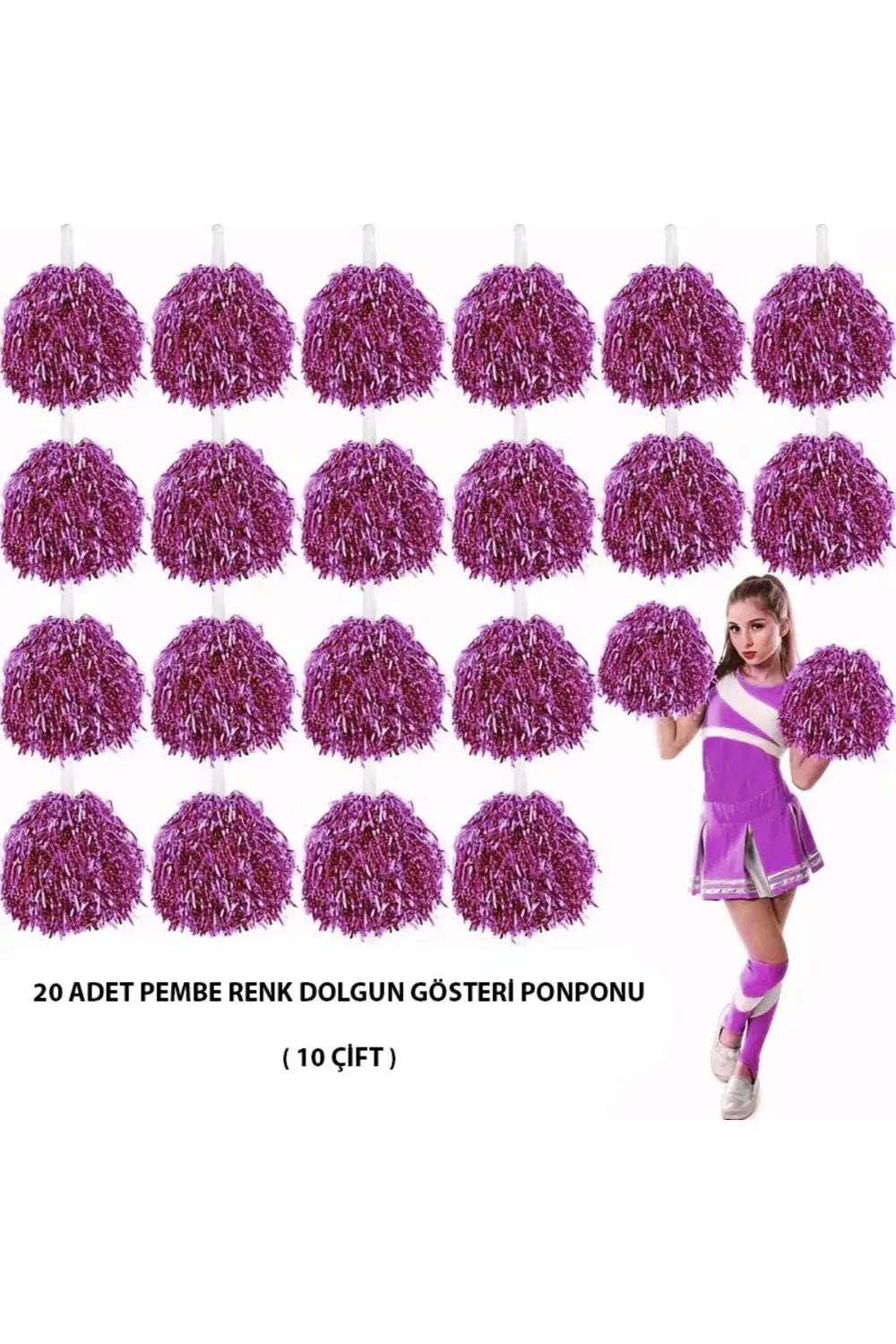 BFS 10 Çift ( 20 Adet ) Pembe Renk 23 Nisan 19 Mayıs 29 Ekim Okul