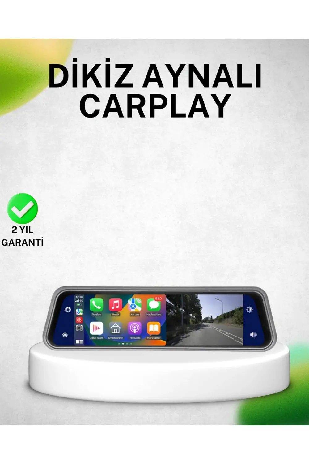 BFS 10 İnç Tam Dokunmatik Dikiz Aynası Kamera Ön Arka Full HD