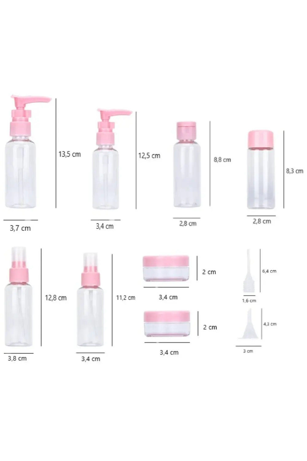 BFS 10 Parça Seyahat Sprey ve Boş Şişe Seti