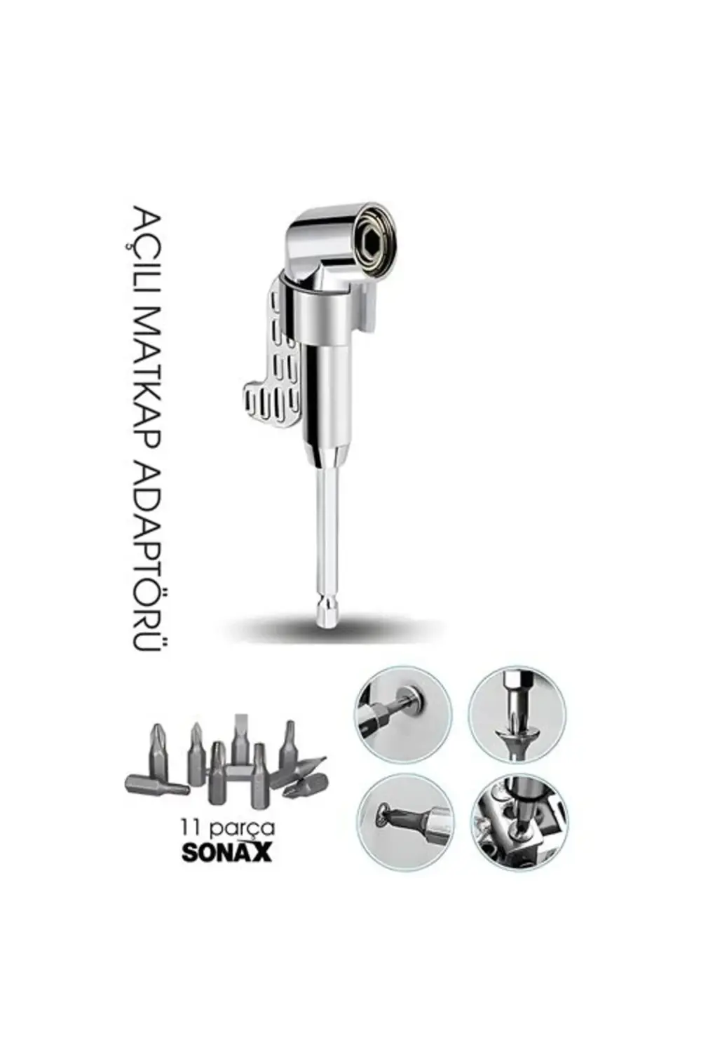 BFS 105° Açılı Matkap Adaptörü Seti – 1/4” Hex Şaftlı, 11 Parça Ç