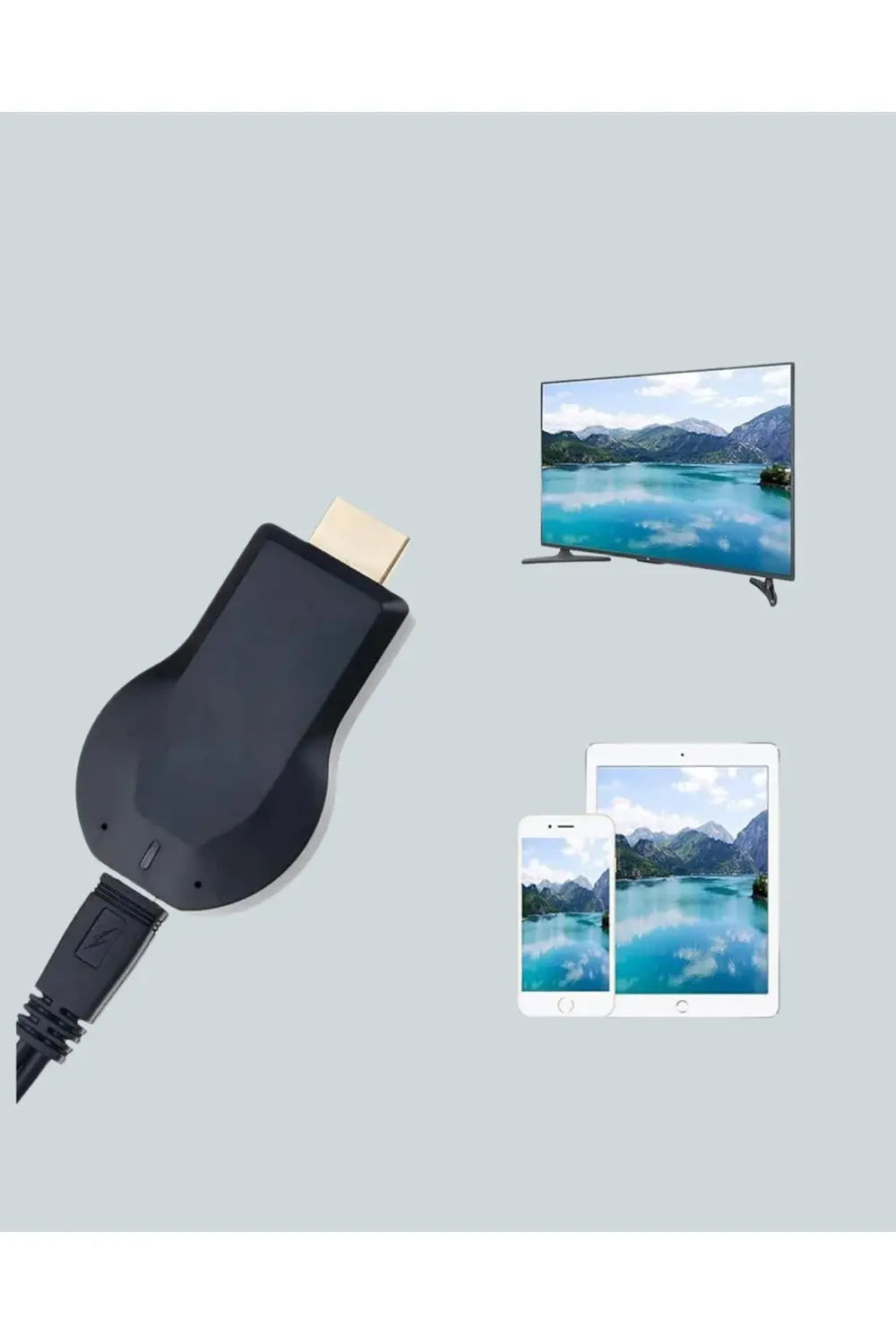 BFS 1080p Ultra HD Kablosuz Ekran Yansıtma Dongle – Miracast / Ai