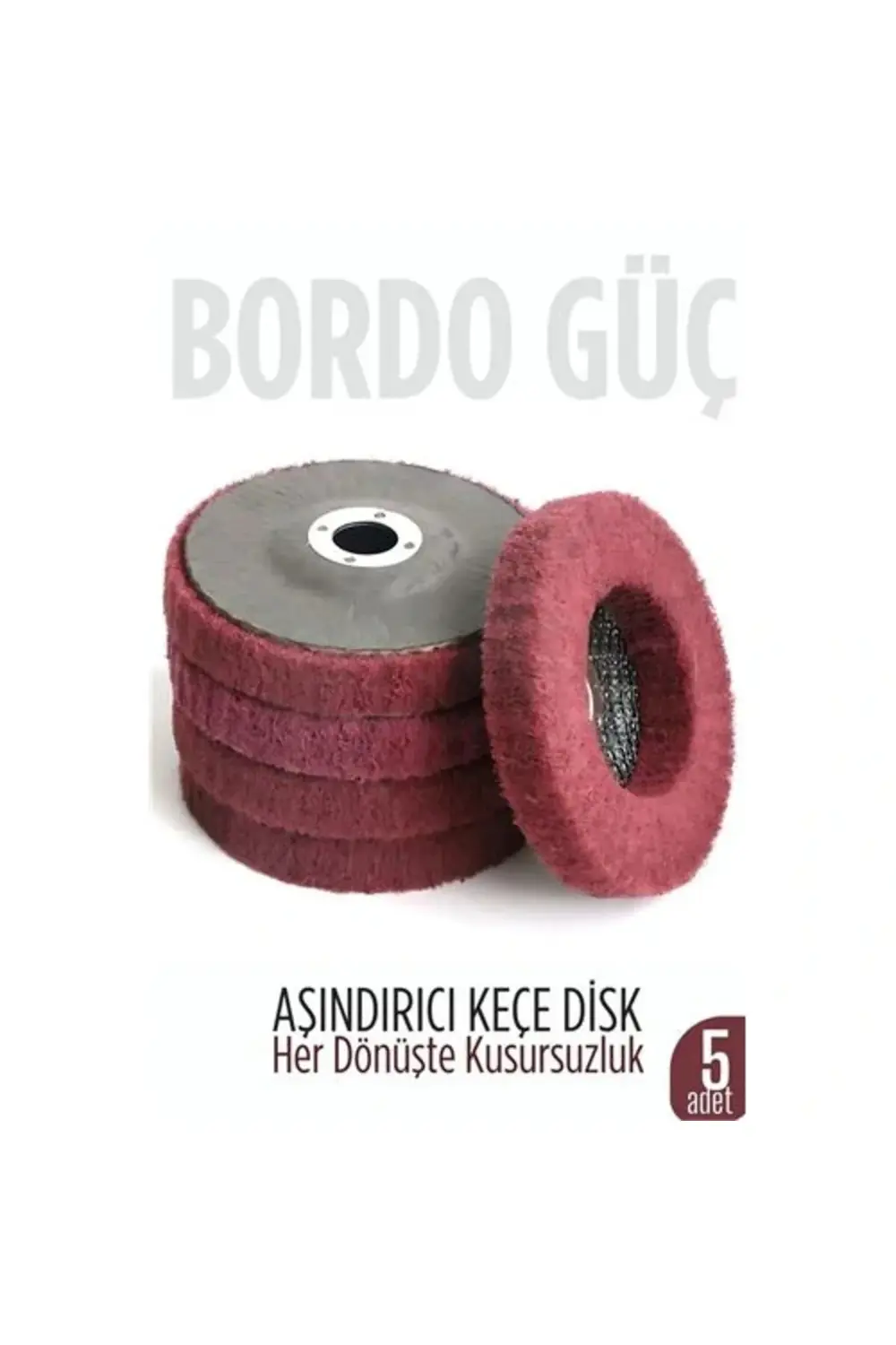 BFS 11 cm Endüstriyel Aşındırıcı Keçe Disk – 22 mm İç Çaplı Zımpa