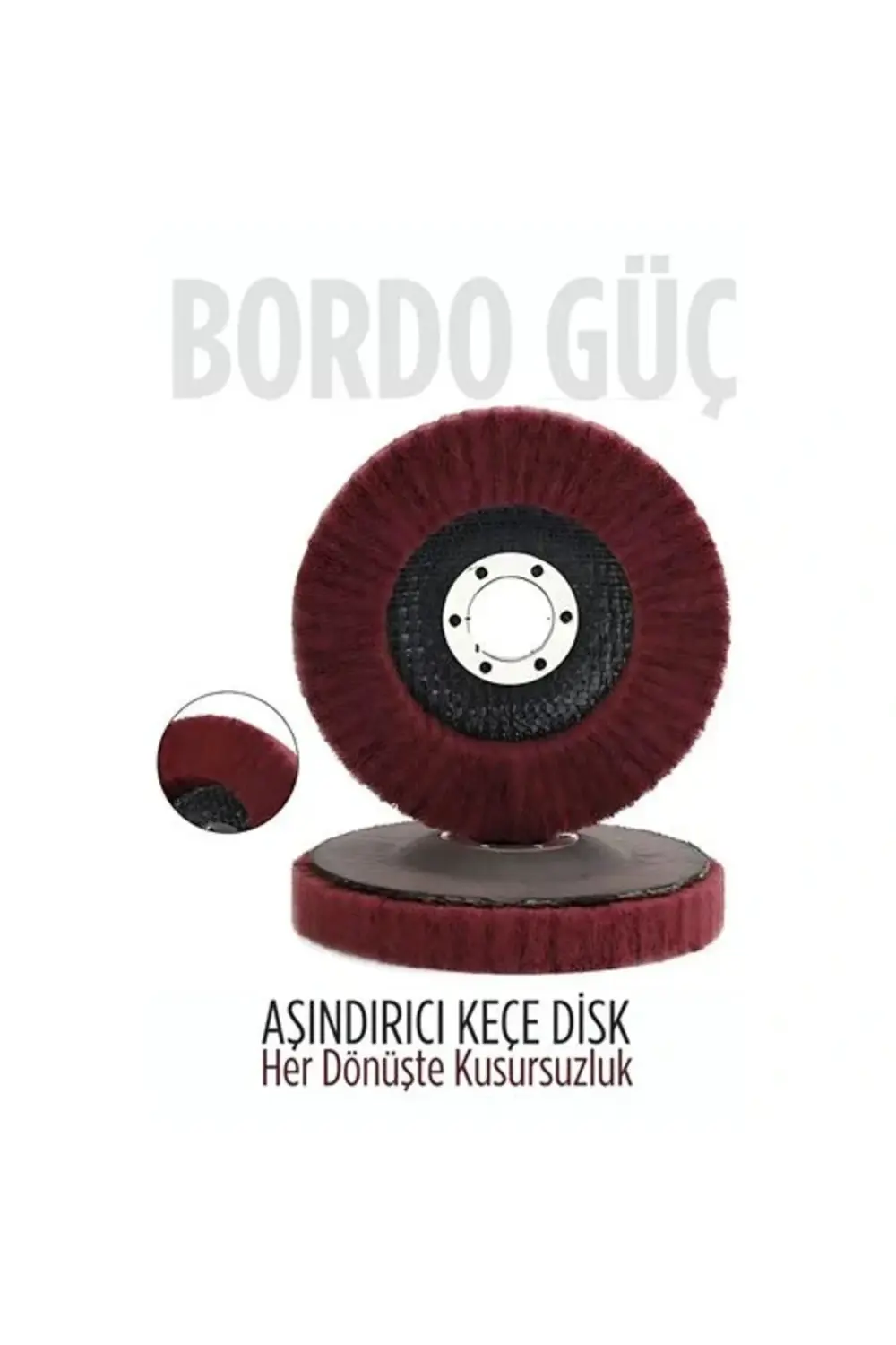 BFS 11 cm Endüstriyel Aşındırıcı Keçe Disk – 22 mm İç Çaplı Zımpa
