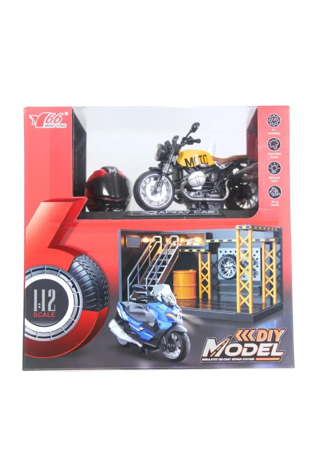 BFS 1/12 Motosiklet Latte PB 3R Sesli ve Işıklı