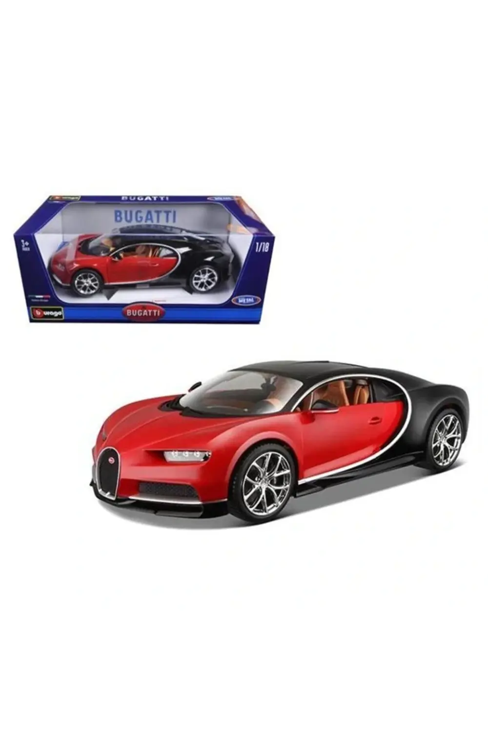 BFS 1:18 Bugatti Chiron Kırmızı Model Araba
