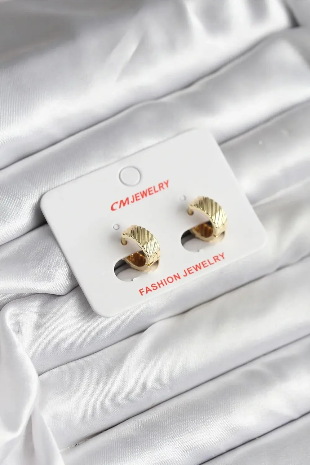 BFS 14K Gold Renk Kaplama CM Kadın Küpe