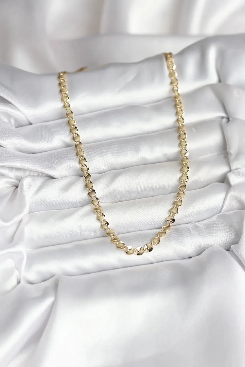 BFS 14K Gold Renk Kaplama Zincir Model CM Kadın Kolye