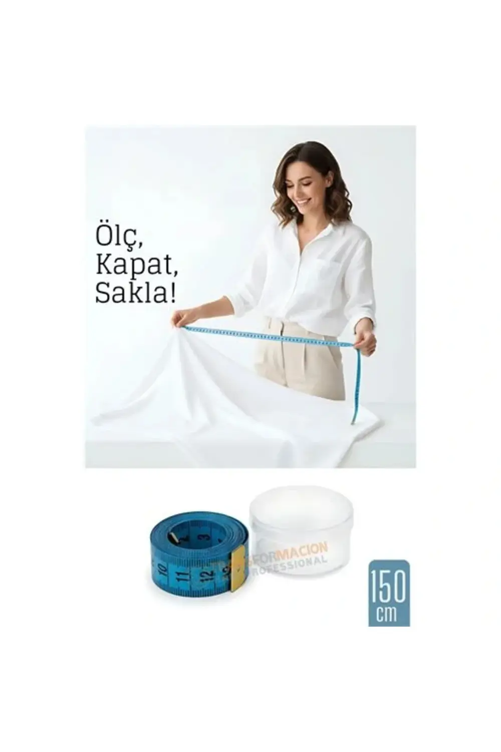 BFS 150 cm Plastik Kutulu Mezura – Esnek, Dayanıklı, Dikiş ve Ölç BFS 150 cm Plastik Kutulu Mezura – Esnek, Dayanıklı, Dikiş ve Ölç