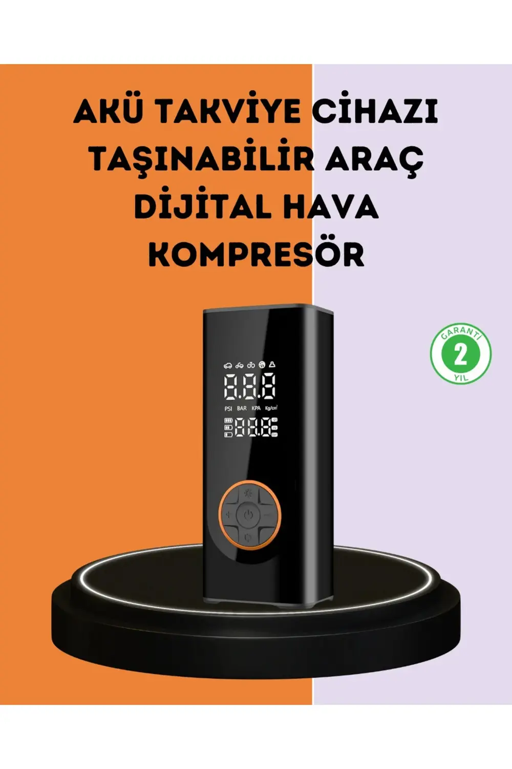 BFS 150 PSI Dijital Hava Pompası Akü Takviye ve Powerbank Özellik
