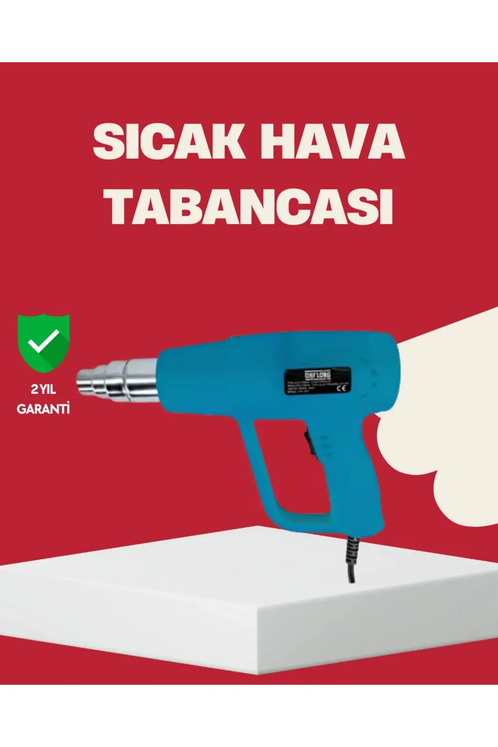 BFS 2 Kademeli Güçlü Sıcak Hava Tabancası 380° – 500° Isı Ayarı