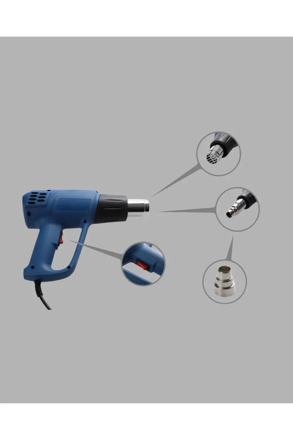 BFS 2000W Profesyonel 2 Kademeli Isı Tabancası Sıcak Hava Üfleme