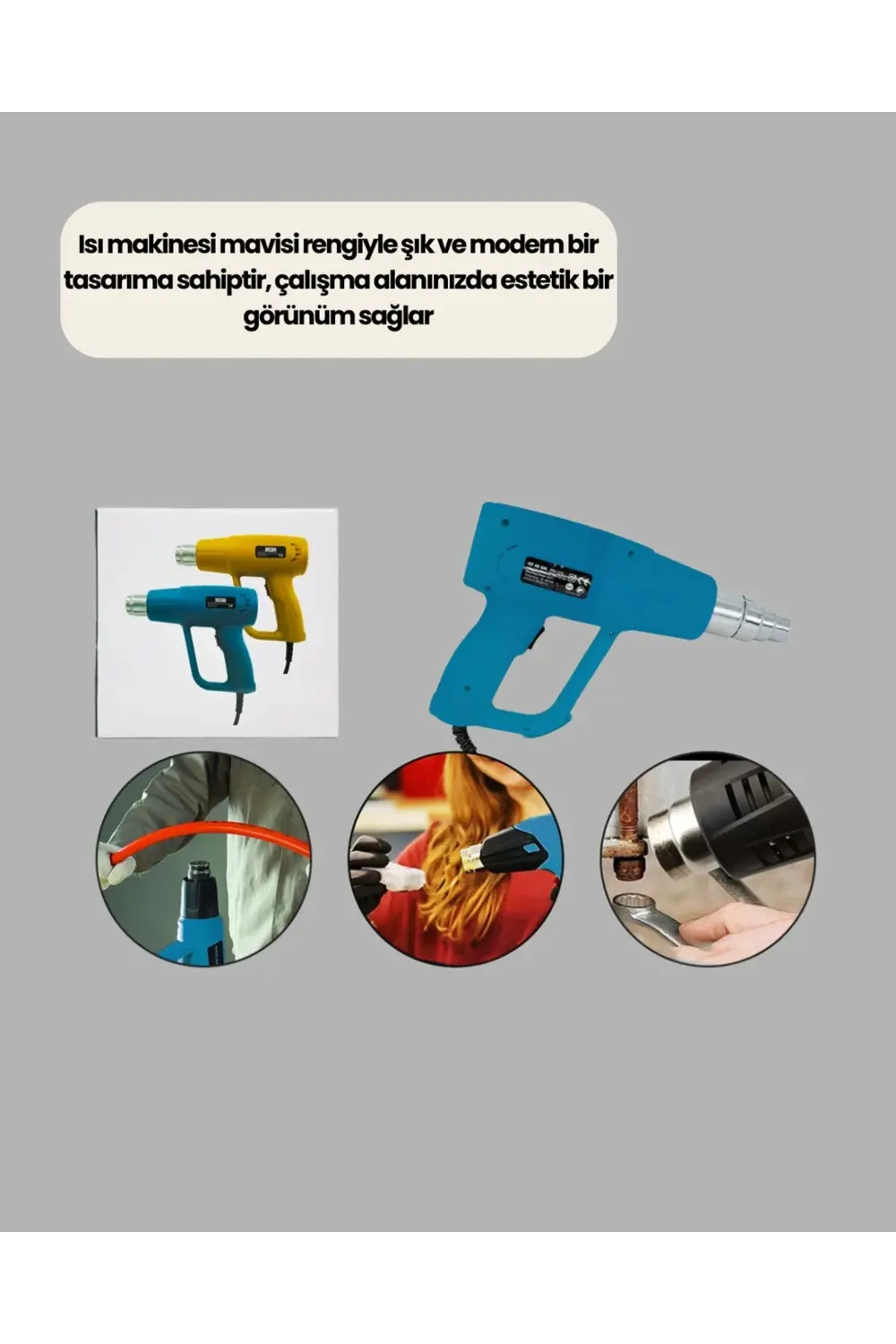 BFS 2000W Sıcak Hava Üfleme Tabancası Seramik Rezistanslı Profesy