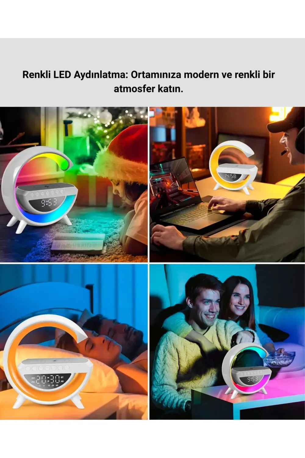 BFS 2025 Yeni Seri 15W Kablosuz Şarjlı LED Atmosfer Lambası