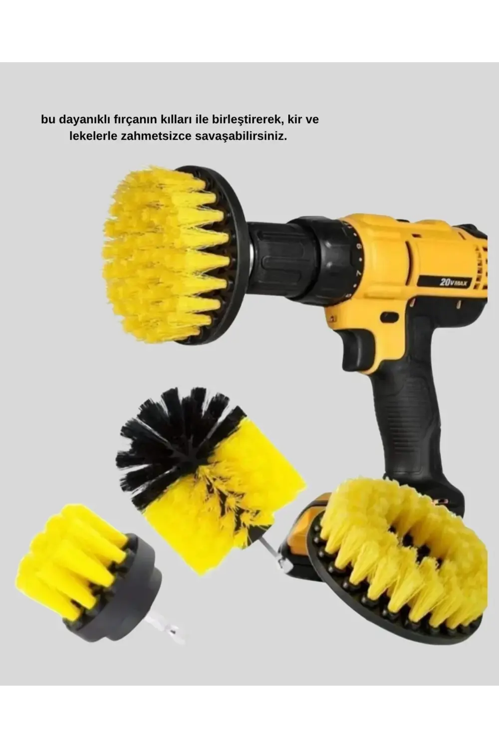 BFS 3 Parça Matkap Fırça Temizlik Seti – Her Yüzey İçin Güçlü ve