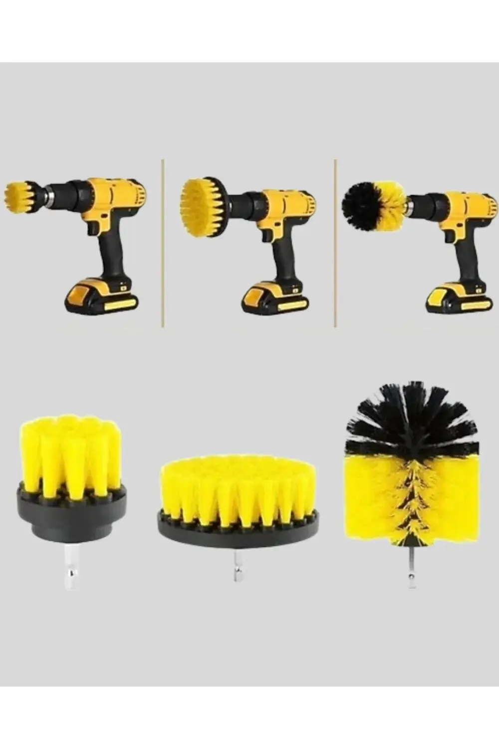 BFS 3 Parça Matkap Fırça Temizlik Seti – Her Yüzey İçin Güçlü ve